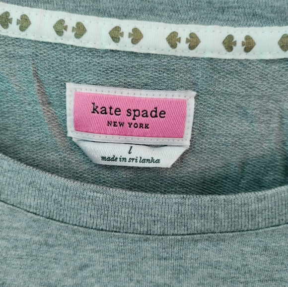 NWOT Kate Spade gray peplum top size L - Picture 4 of 4